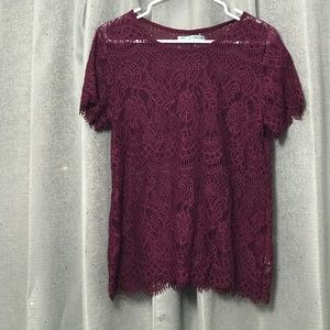 Lace magenta top 👚